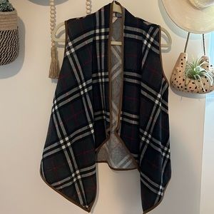 7th Ray Plaid Vest / Shawl - Size S/M